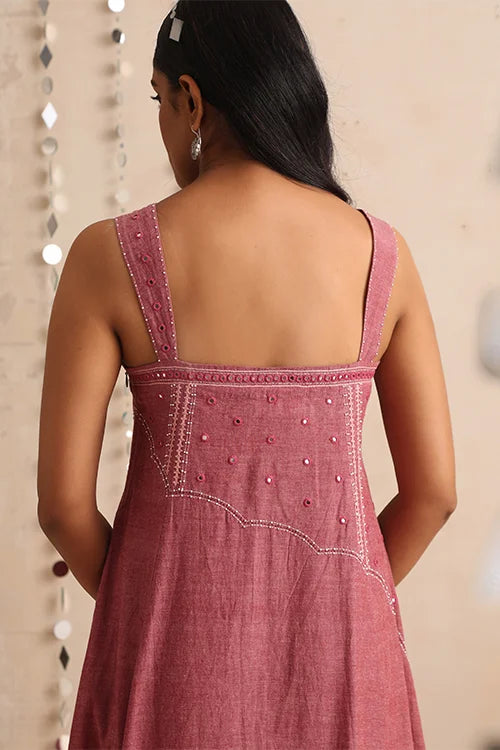 Okhai "Sitaara" Hand-Embroidered Pure Cotton Dress