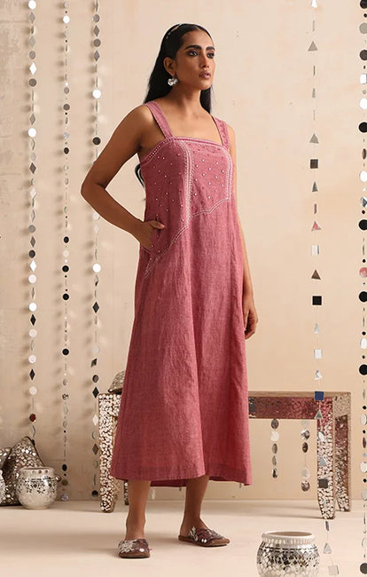 Okhai "Sitaara" Hand-Embroidered Pure Cotton Dress