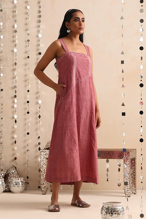 Okhai "Sitaara" Hand-Embroidered Pure Cotton Dress