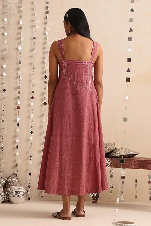 Okhai "Sitaara" Hand-Embroidered Pure Cotton Dress