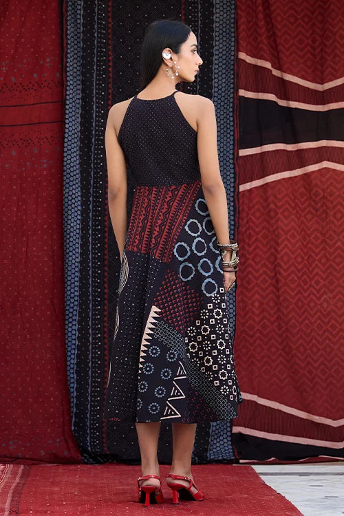 Okhai "Patternplay" Cotton Ajrakh Sleeveless Dress