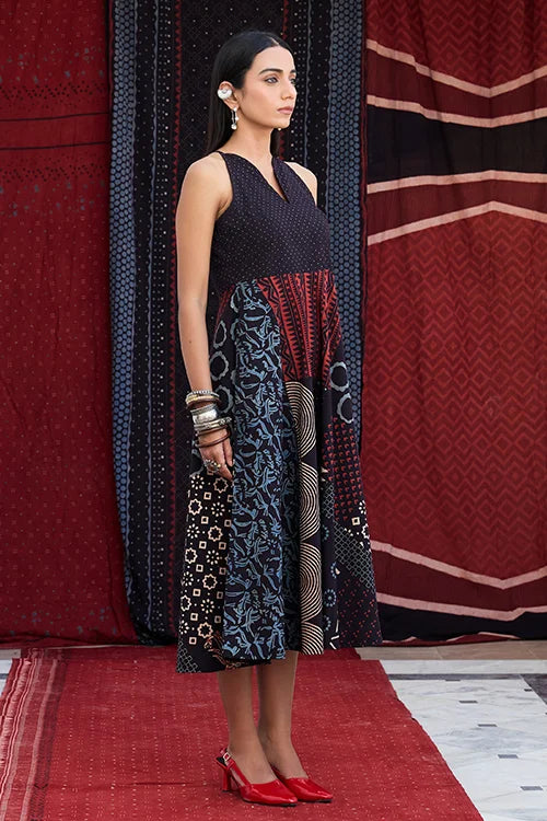 Okhai "Patternplay" Cotton Ajrakh Sleeveless Dress