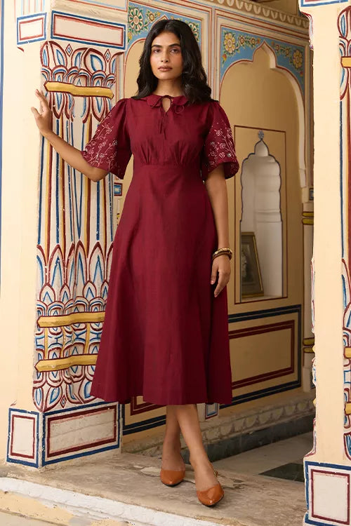 Okhai "Amour" Hand Embroidered Pure Cotton Dress