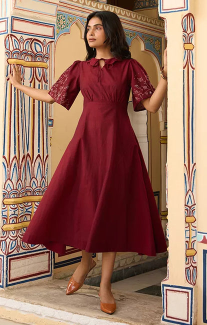 Okhai "Amour" Hand Embroidered Pure Cotton Dress