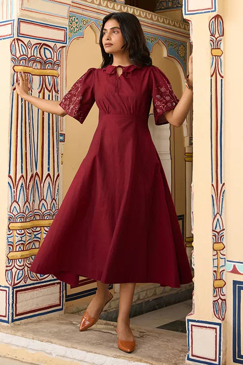 Okhai "Amour" Hand Embroidered Pure Cotton Dress