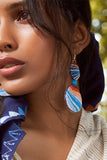 Okhai 'Moore' Hand Embroidered Pure Cotton Earrings
