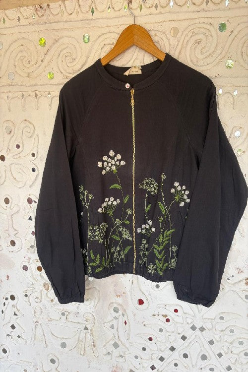Okhai 'Stellato' Pure Cotton Hand Embroidered Bomber Jacket | Rescue