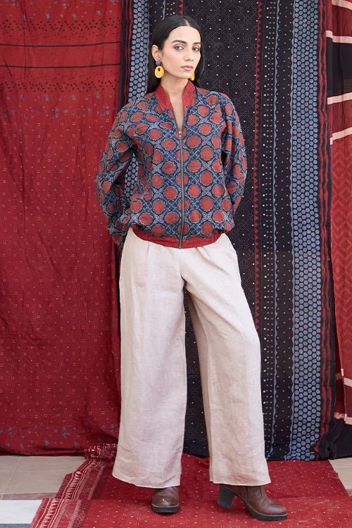 Okhai "Lothal" Cotton Ajrakh Bomber Jacket
