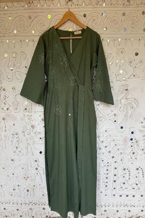 Okhai 'Forest Magic' Pure Cotton Hand Embroidered Jumpsuit | Rescue