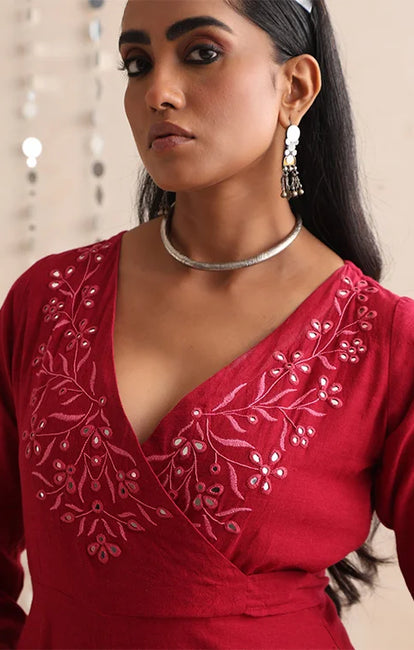 Okhai "Pratibimb" Hand-Embroidered Pure Cotton Jumpsuit