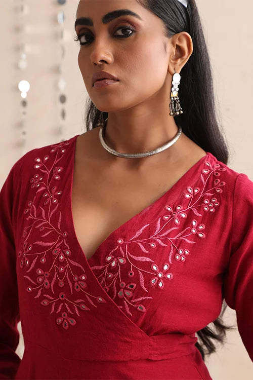 Okhai "Pratibimb" Hand-Embroidered Pure Cotton Jumpsuit