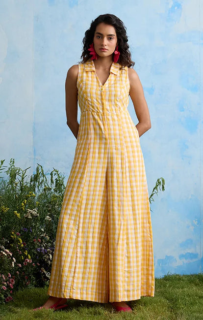 Okhai "Ambrosia" Cotton Handloom Sleeveless Jumpsuit