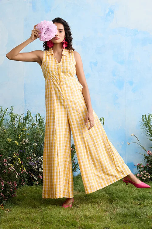 Okhai "Ambrosia" Cotton Handloom Sleeveless Jumpsuit
