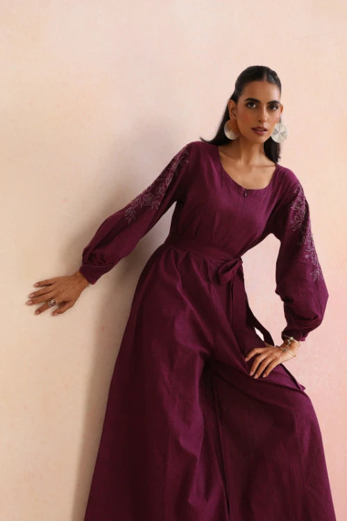 Okhai "Rhapsody" Hand Embroidery and Beadwork Pure Cotton Jumpsuit