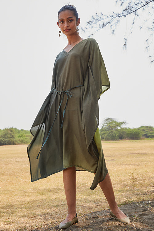 Okhai 'Daphne' Muslin Modal Ombre Kaftan Dress | Rescue