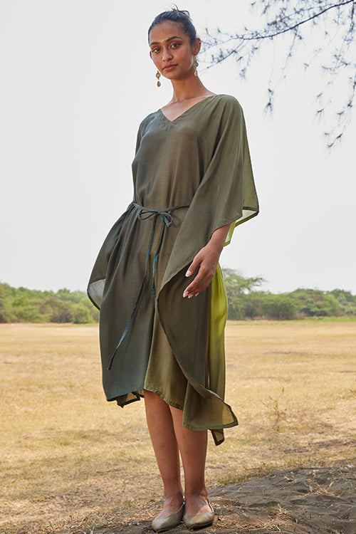 Okhai 'Daphne' Muslin Modal Ombre Kaftan Dress | Rescue