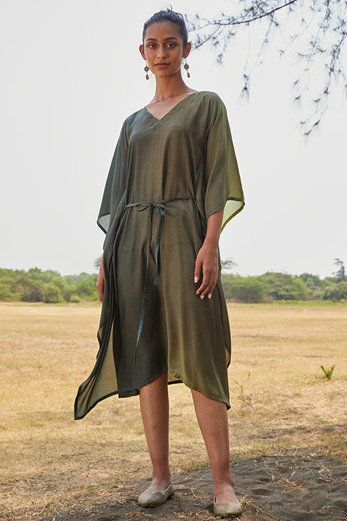 Okhai 'Daphne' Muslin Modal Ombre Kaftan Dress | Rescue