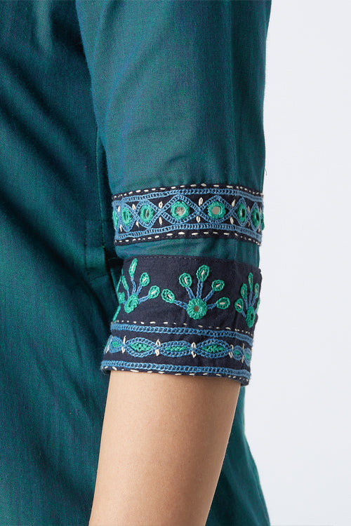 Okhai 'Laasya' Pure Cotton Embroidered Kurta-Pant Set | Relove