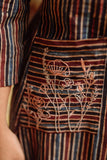Okhai 'Saanjh' Pure Cotton Embroidered Ajrakh Kurta Pant Set | Rescue