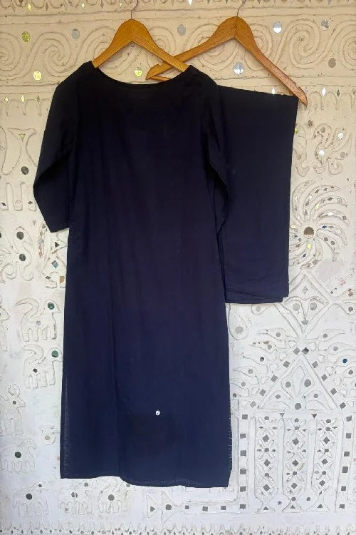 Okhai 'Baarish' Hand Embroidery Mirror Work Cotton Kurta-Pant Set | Rescue