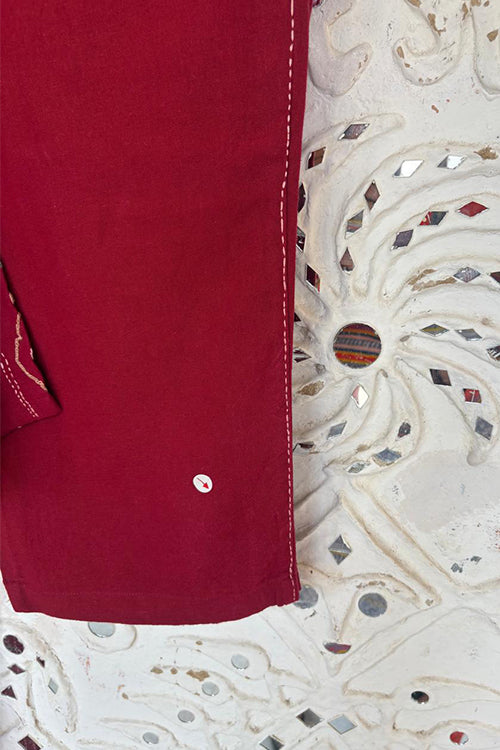Okhai 'Darling' Embroidered Cotton Handloom Kurta-Pant Set | Rescue
