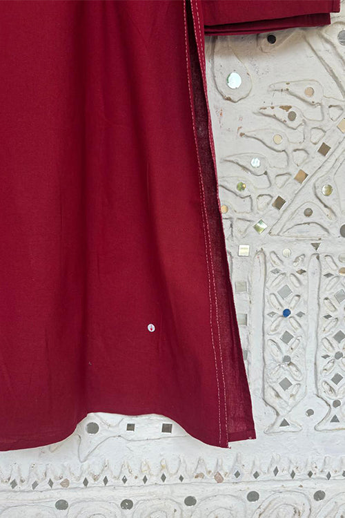 Okhai 'Darling' Embroidered Cotton Handloom Kurta-Pant Set | Rescue
