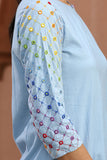 Okhai 'Aqua Angel' Hand Embroidered Cotton  Kurta Pant Set | Rescue