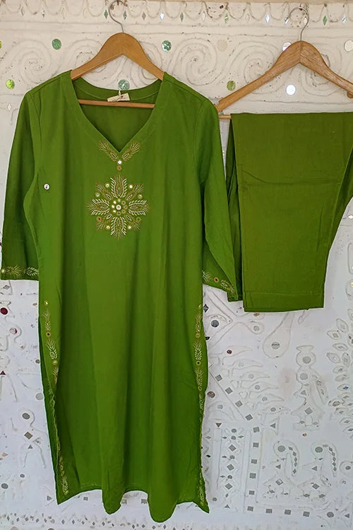 Okhai 'Vision' Hand Embroidered Kurta Pant Set| Rescue