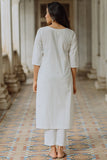 Okhai 'Together' Mirror Work Organic Cotton Kurta Pant Set | Relove