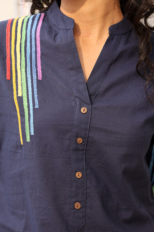 Okhai "Rangrez" Pure Cotton Hand Embroidered Kurta Pant set