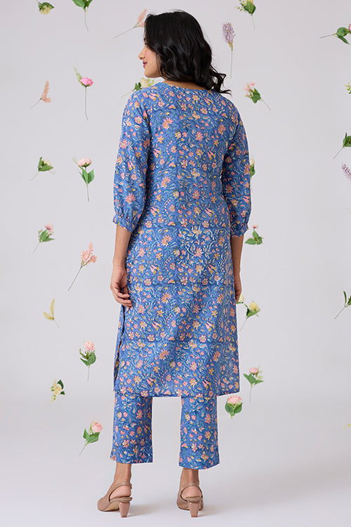 Okhai "Aabroo" Handblock Printed Pure Cotton Kurta Pant Set