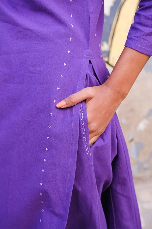 Okhai "Fig" Suf Embroidered Pure Cotton Kurta Pant Set