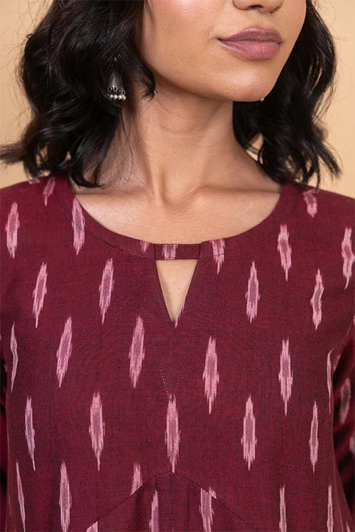 Okhai "Rhythmn" Pure Cotton Ikat Kurta Pant Set