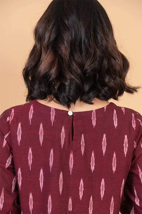 Okhai "Rhythmn" Pure Cotton Ikat Kurta Pant Set