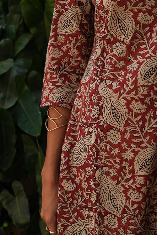 Okhai "Solitaire" Handblock Printed Pure Cotton Kurta Set