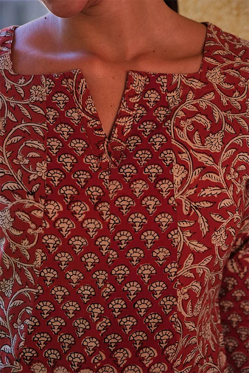 Okhai "Queen’s Gambit" Handblock Printed Pure Cotton Kurta Set