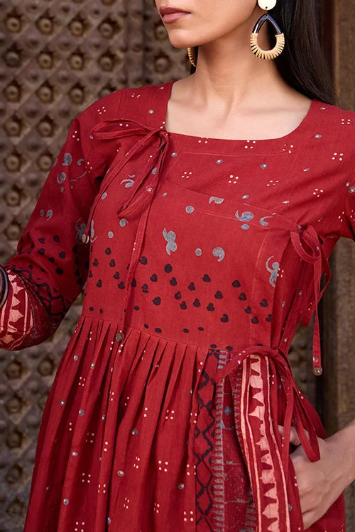 Okhai "Knotline" Cotton Ajrakh Kurta Pant Set