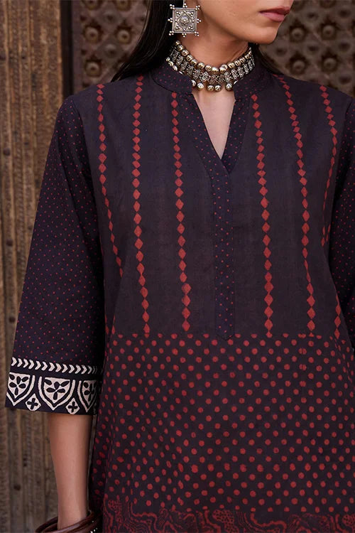 Okhai "Sindhu" Cotton Ajrakh Kurta Salwar Set