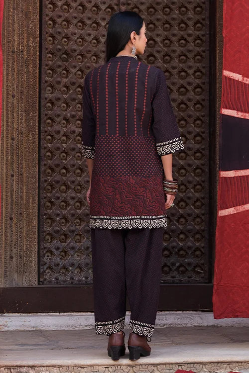 Okhai "Sindhu" Cotton Ajrakh Kurta Salwar Set