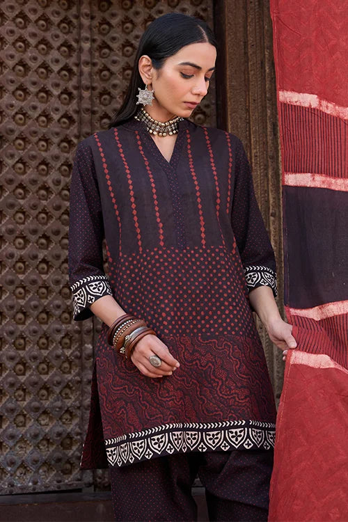 Okhai "Sindhu" Cotton Ajrakh Kurta Salwar Set