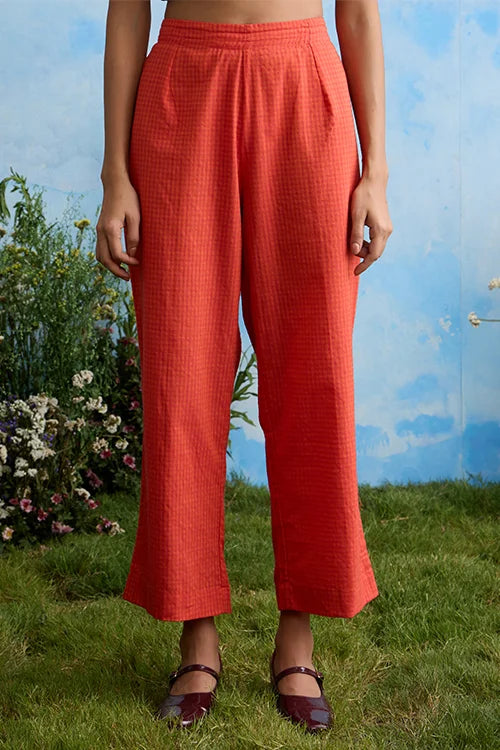 Okhai "Saffron" Cotton Kurta Pant Set
