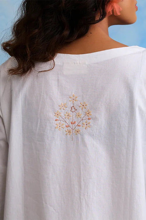 Okhai "Winter" Hand-Embroidered Mirrorwork Pure Cotton Kurta Salwar Set