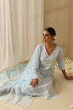 Okhai "Hasrat" Chikankari and Mukaish work Pure Cotton Kurta Pant Set with Dupatta