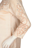 Okhai 'Peach Blossom' Embroidered Tussar cotton Silk Blend Kurta | Rescue