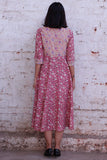 Okhai 'Pink Lotus' Block Printed Cotton Dress | Relove