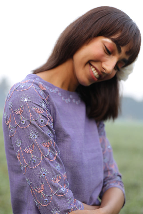 Okhai Lyana Hand Embroidered Cotton Handloom Kurta For Women Online