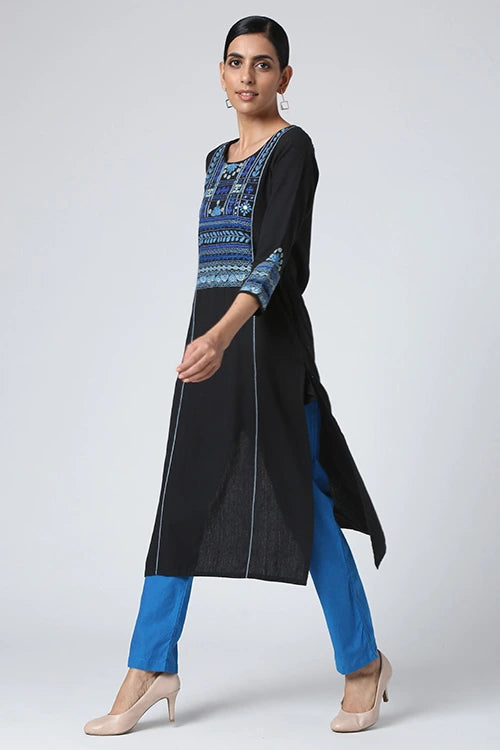 Okhai 'Bavariyo' Cotton Handloom Mirror Work Embroidery Kurta