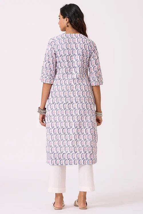 Okhai "Bloom" Hand Block Printed Pure Cotton Kurta