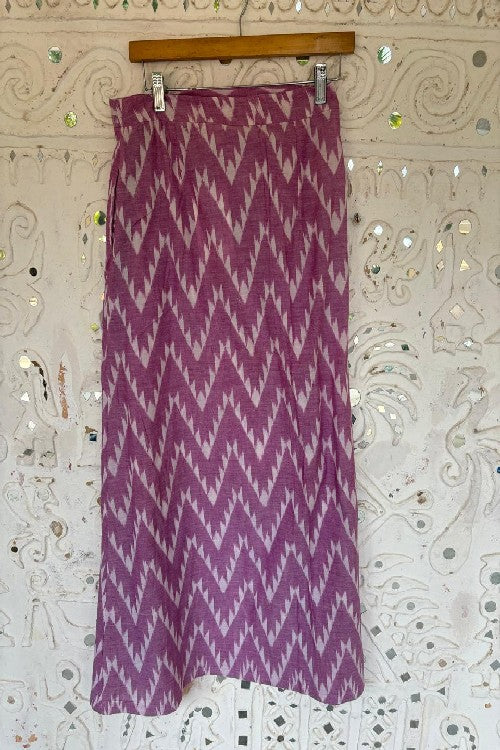 Okhai 'Aruba' Pure Cotton Handwoven Ikat Wrap Around Skirt | Rescue