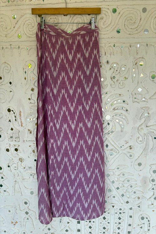 Okhai 'Aruba' Pure Cotton Handwoven Ikat Wrap Around Skirt | Rescue